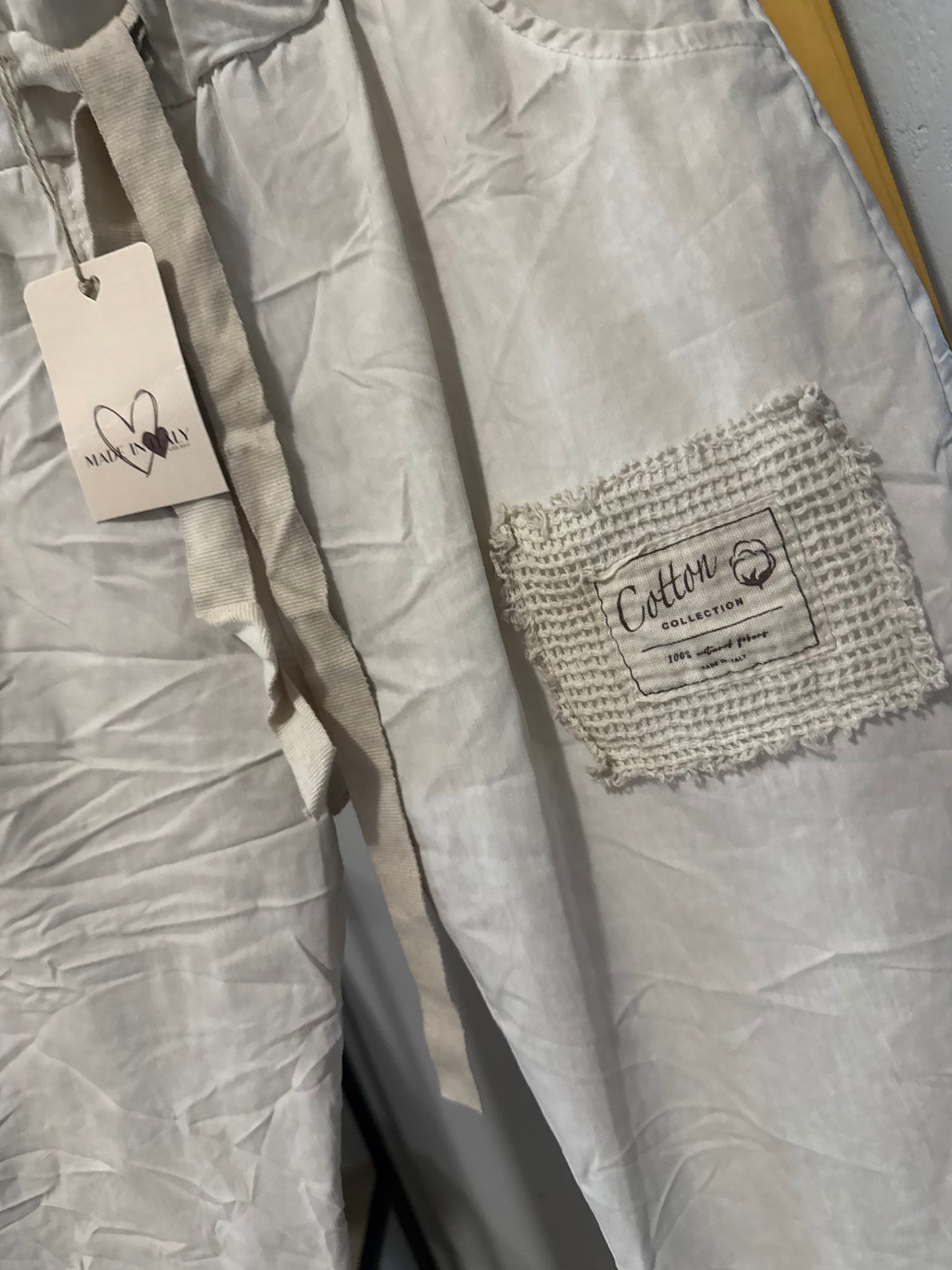 Powdered Grey Heart Pants