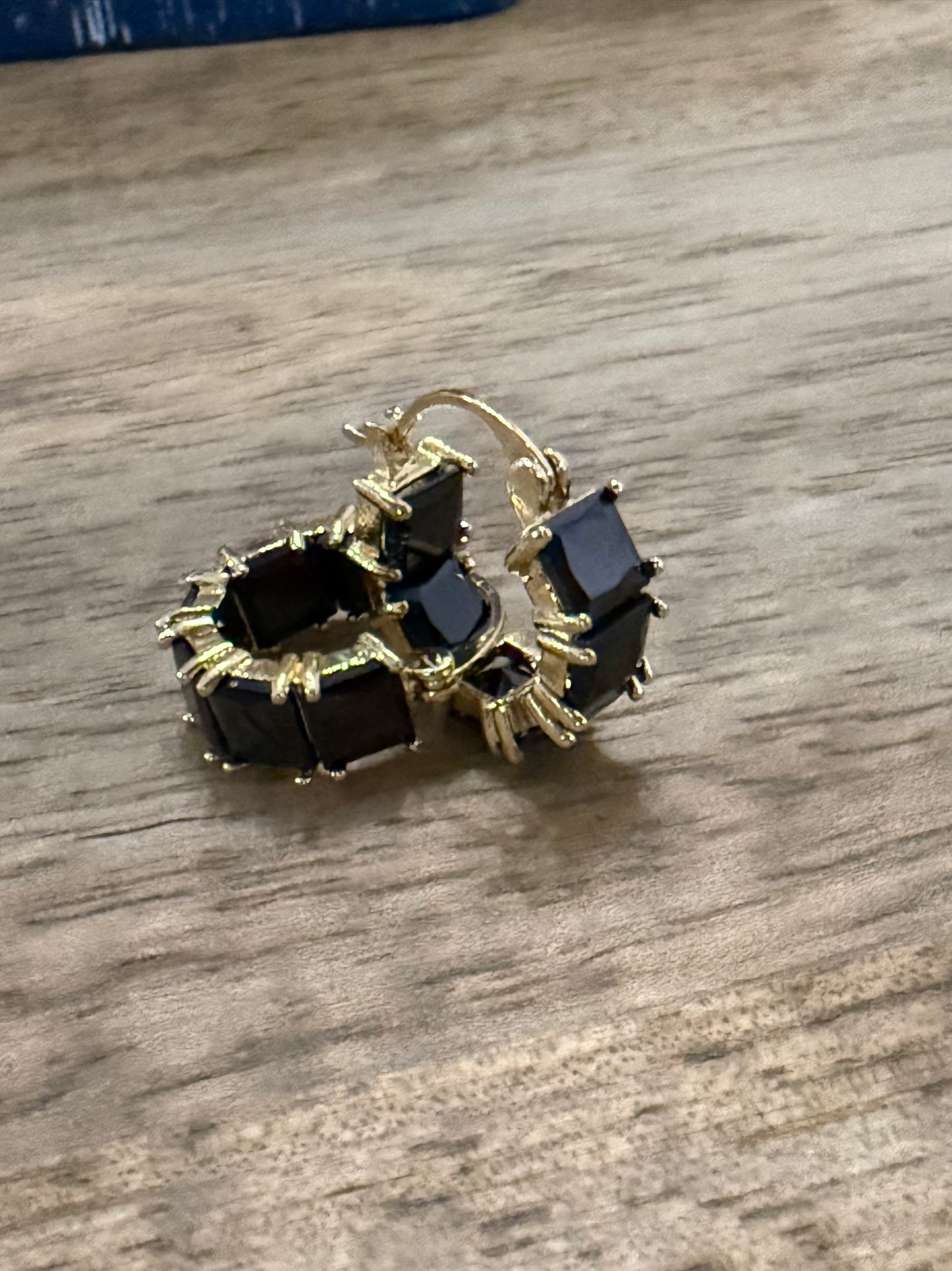 Black CZ Hoops 2
