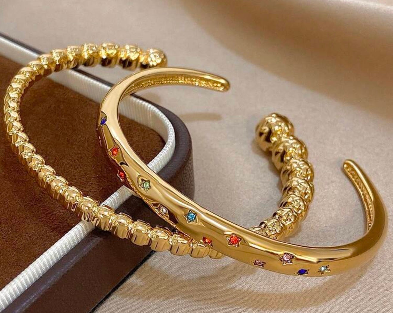 Double Bling Gold Bangles