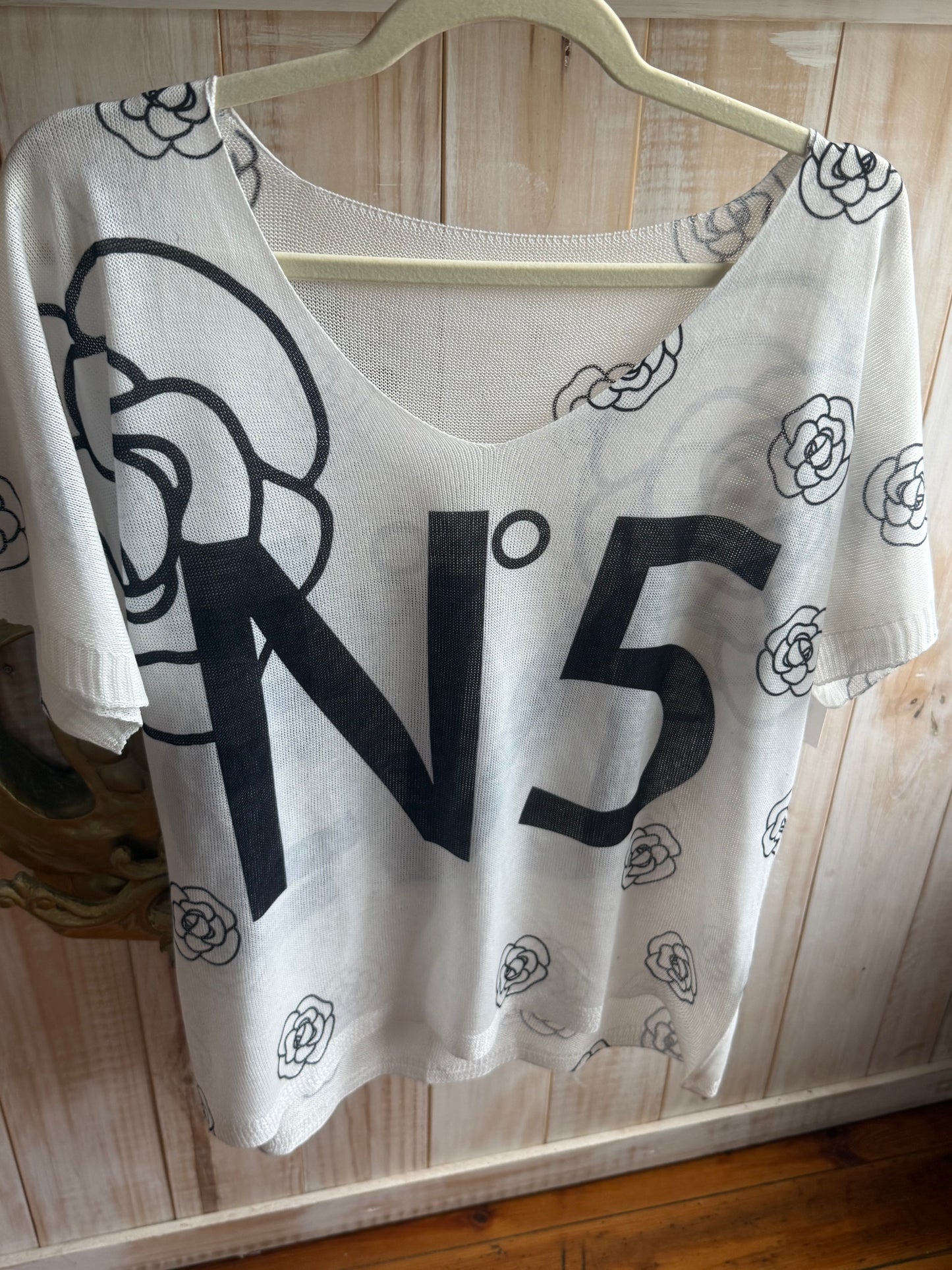 Chanel Flower Blouse White