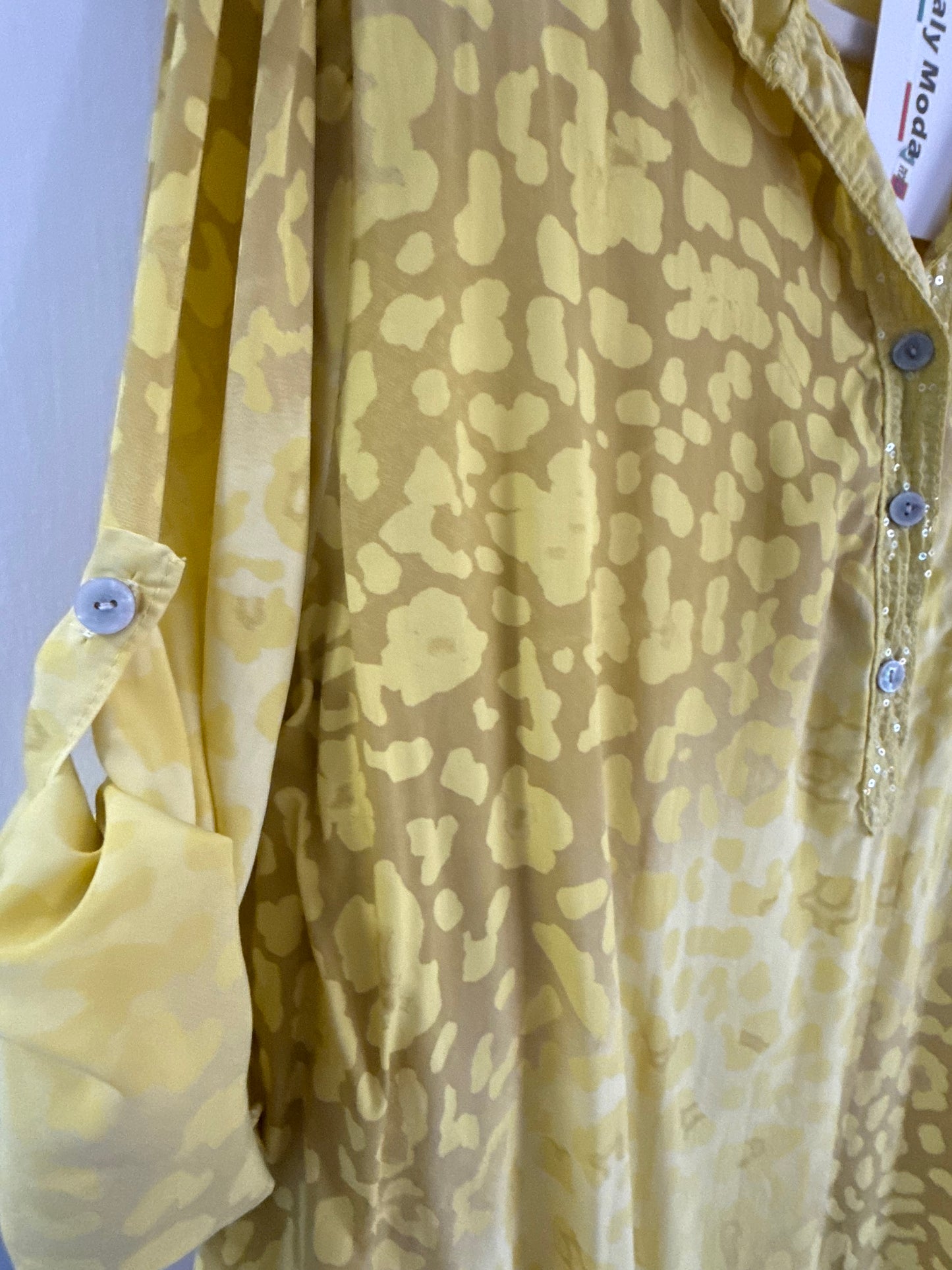 Wild Sequin Blouse Mustard