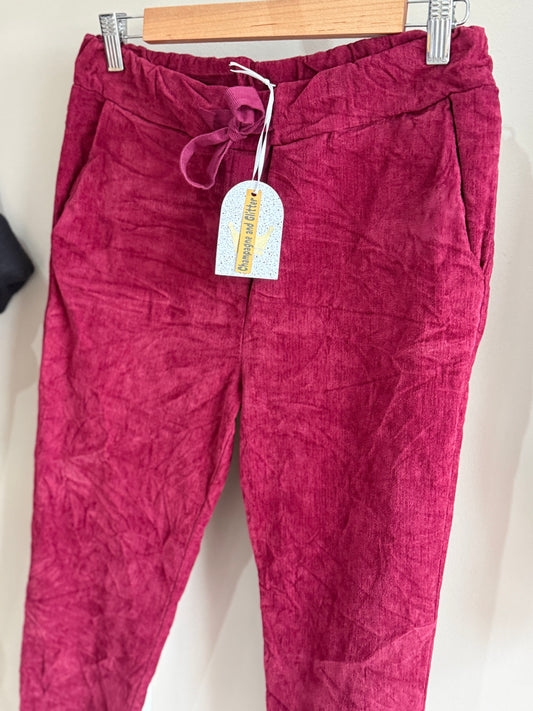 Raven Courduroy Pants Maroon