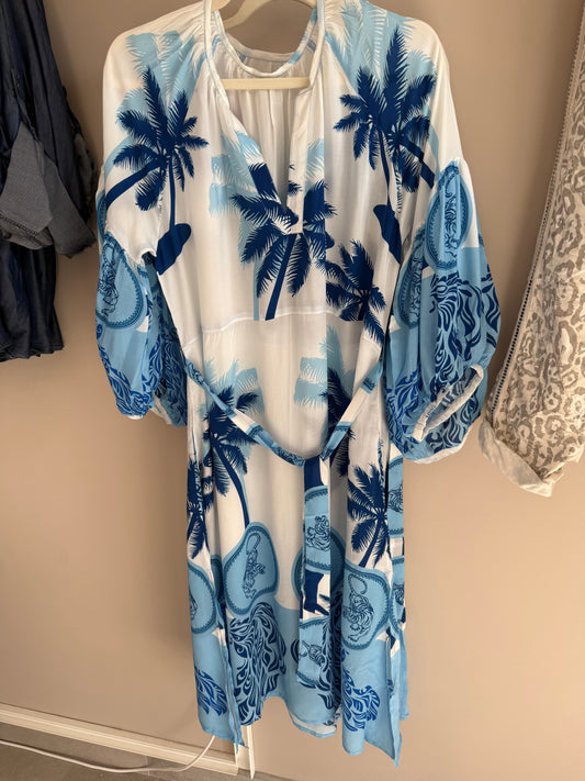 Palm Blue Dress