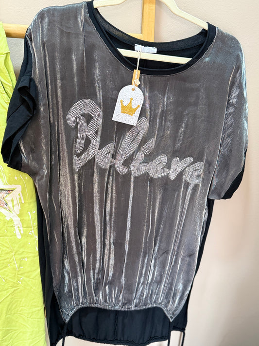 Believe Blouse Black