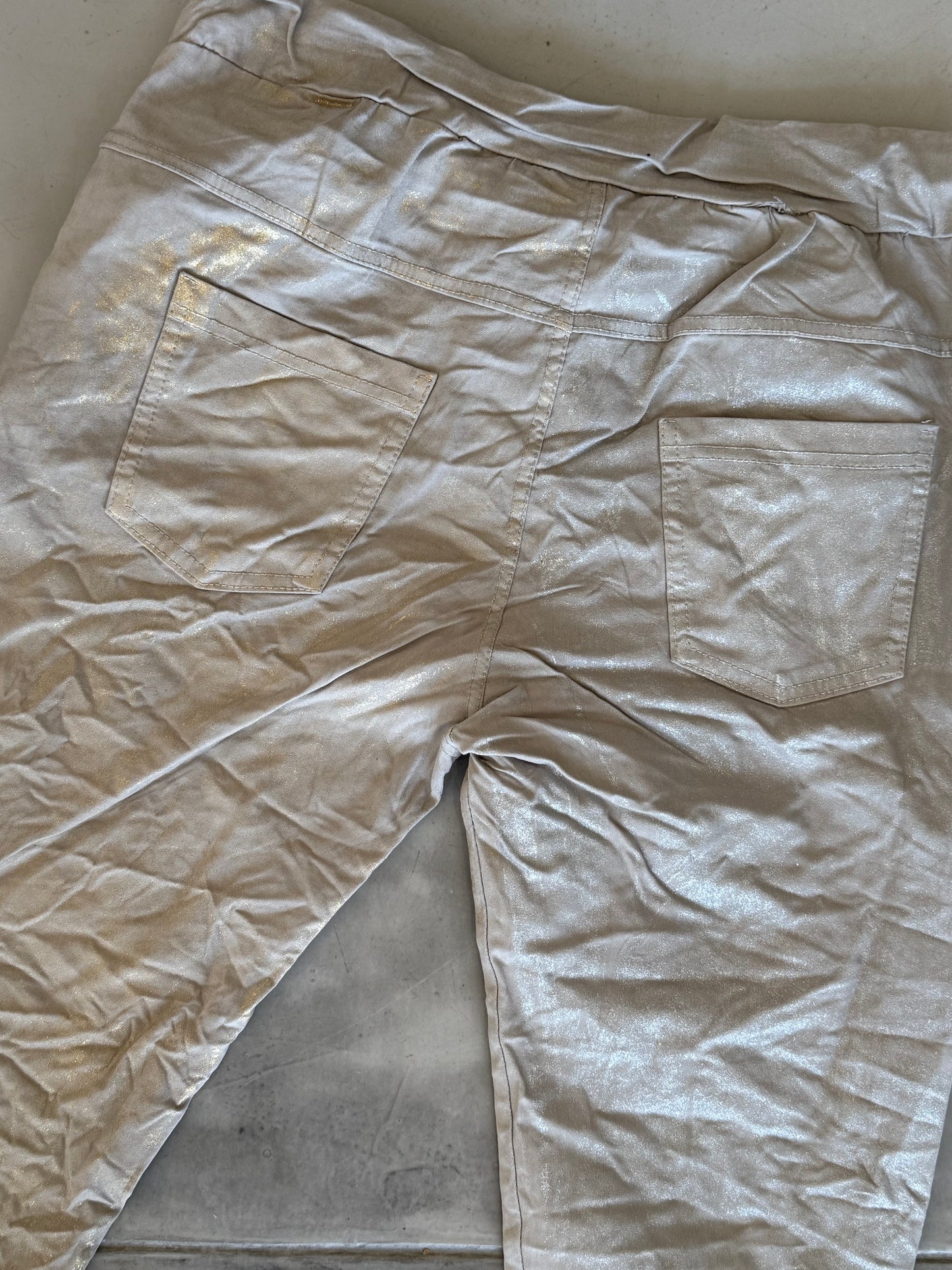 Metalic Pant Nude