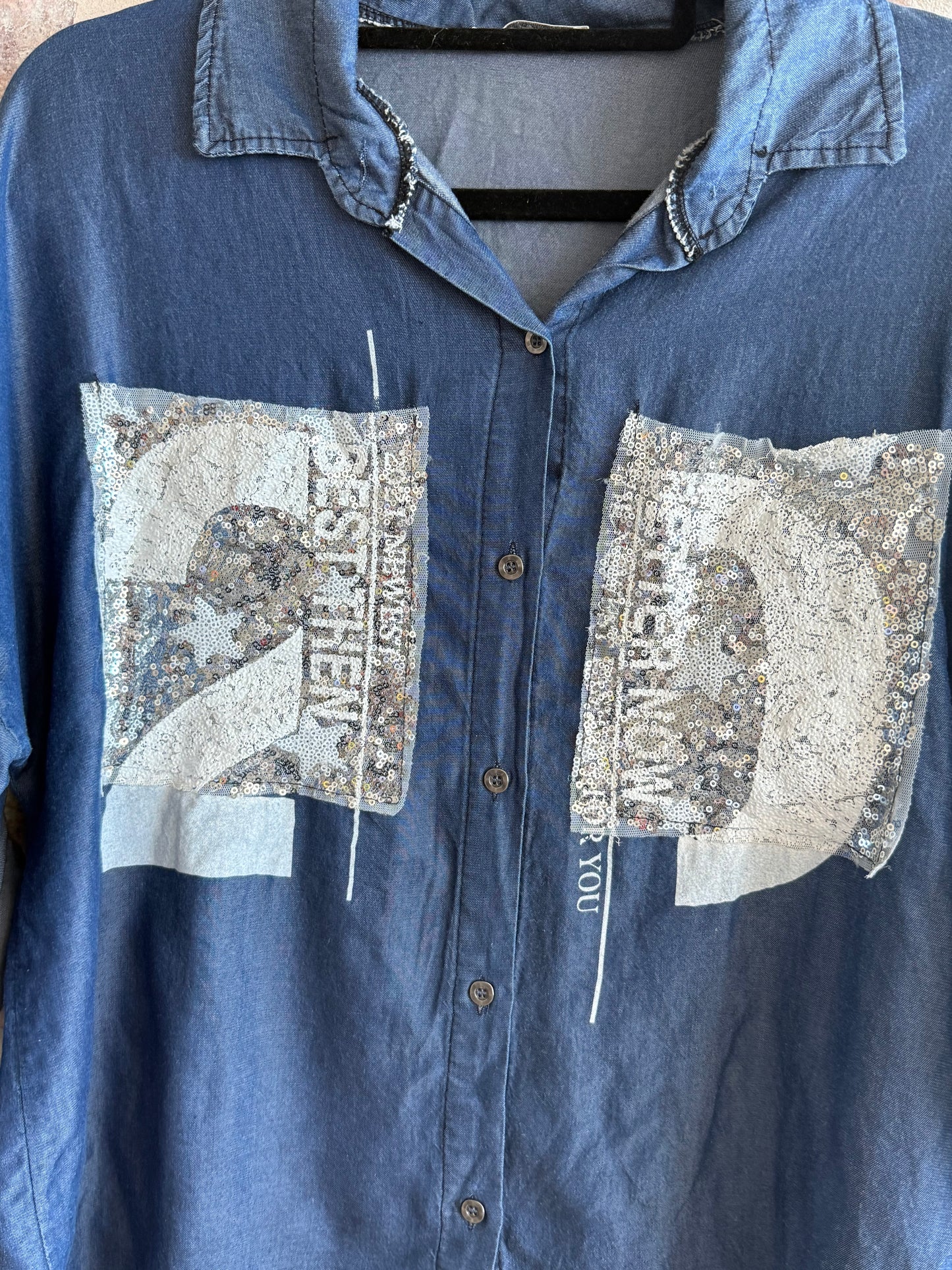 2D Denim Blouse