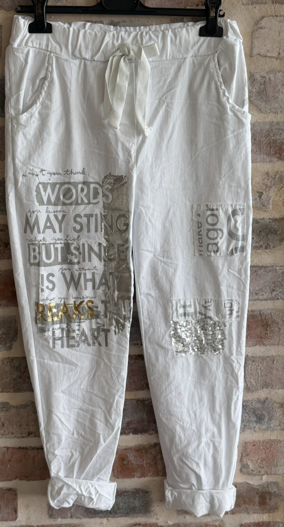Thinking Pants White