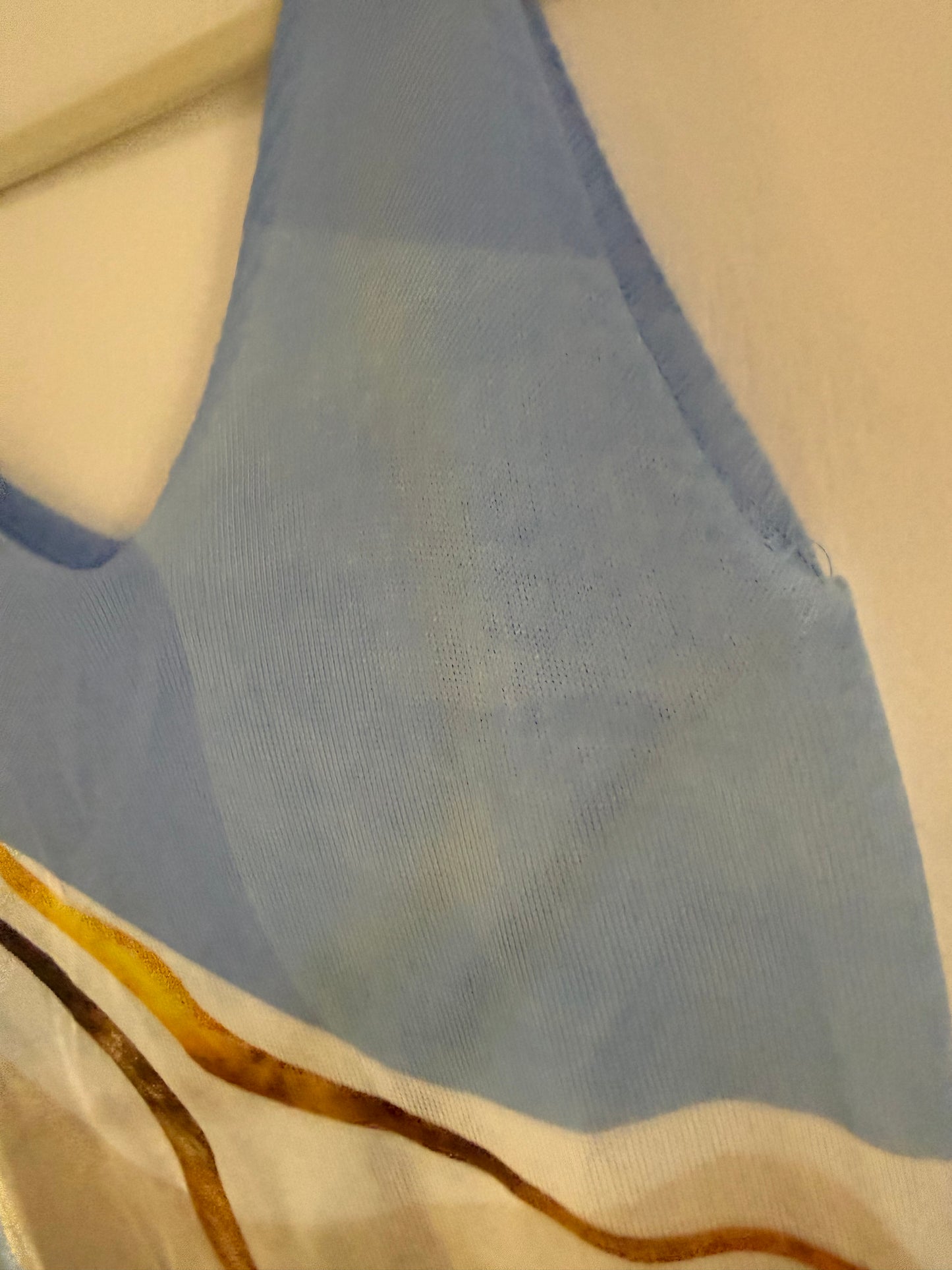 Blue Marble Sleeveless Blouse