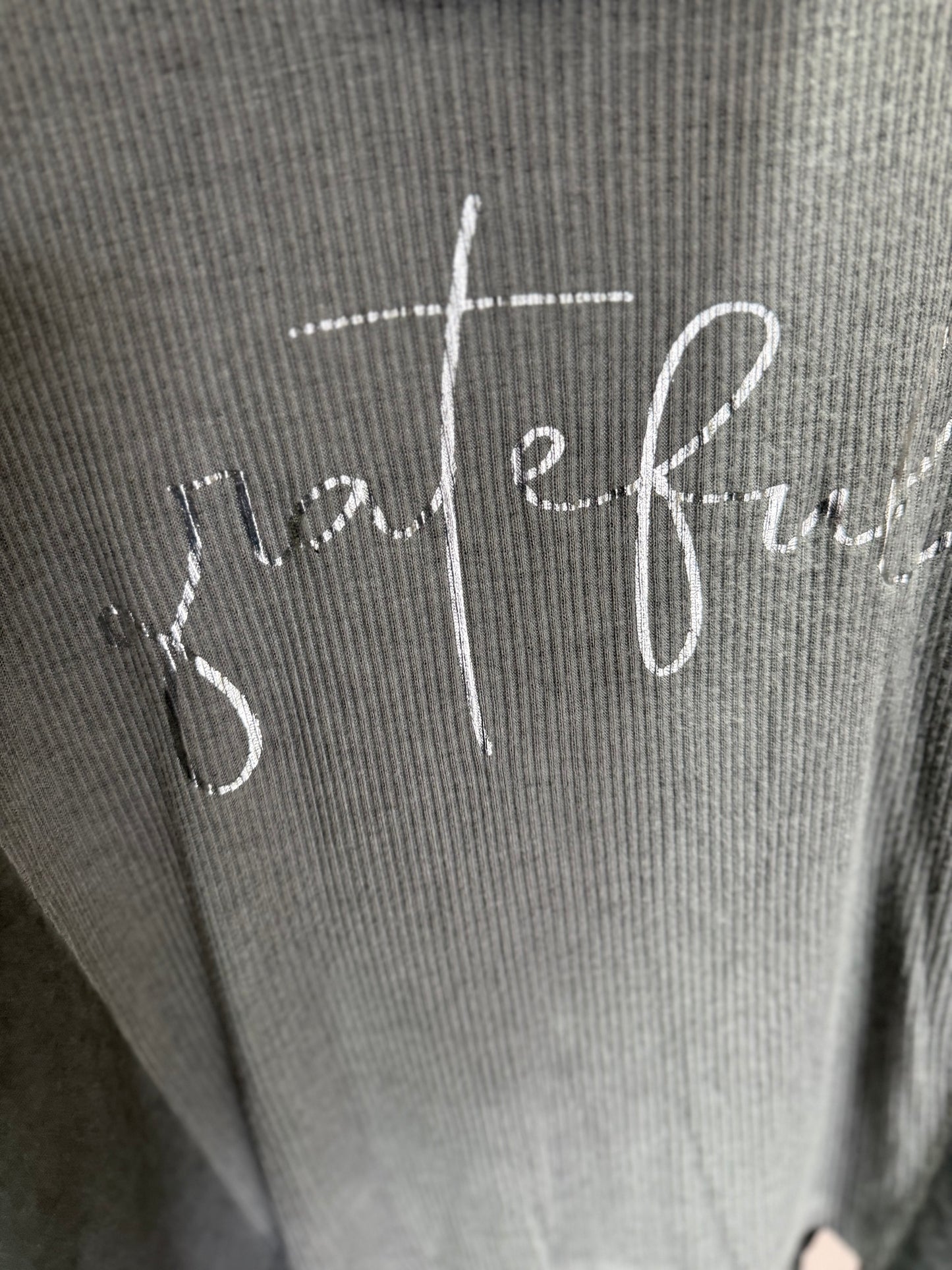 Grateful + Scarf Grey Blouse
