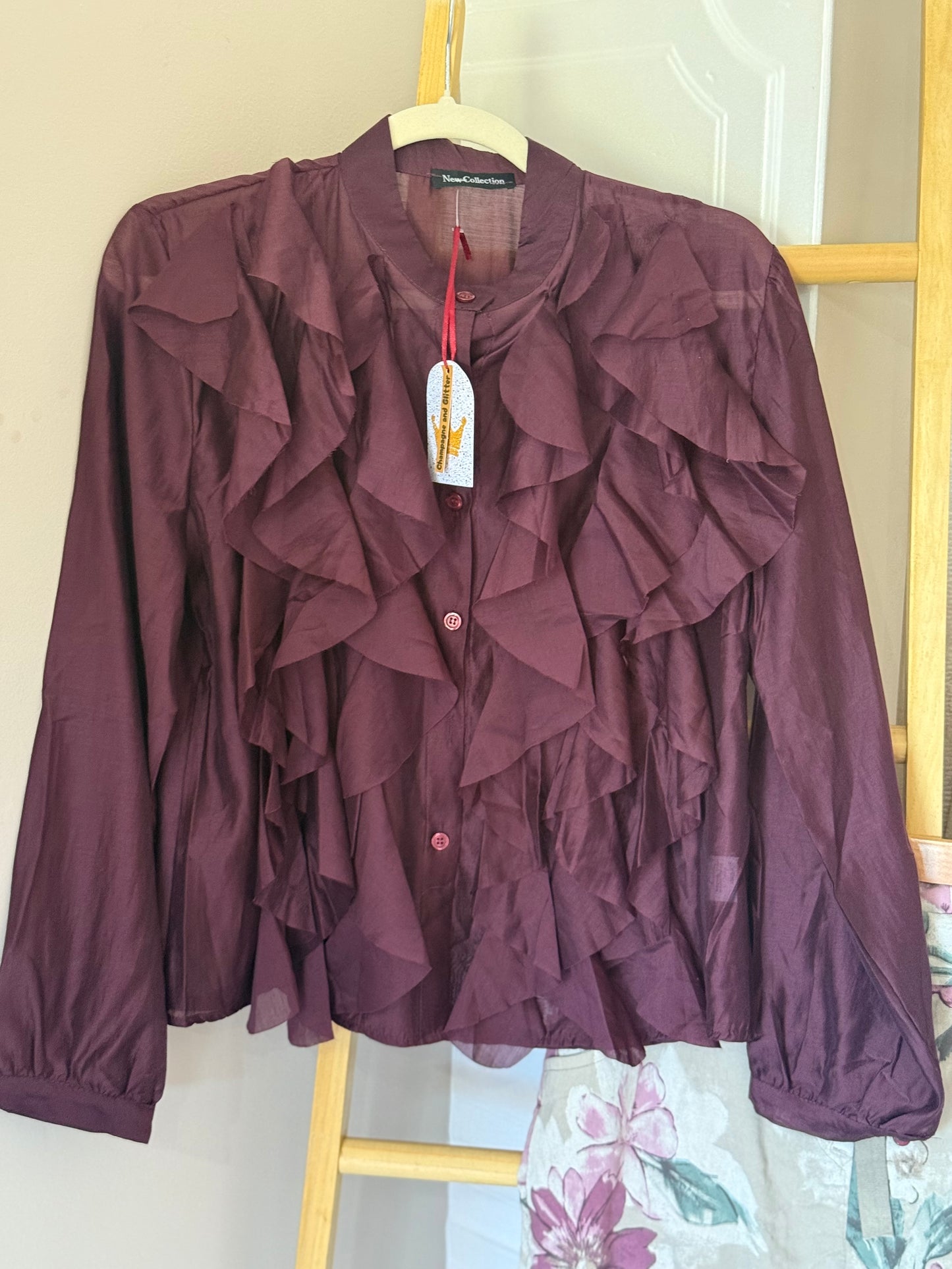 Twirly Blouse Wine