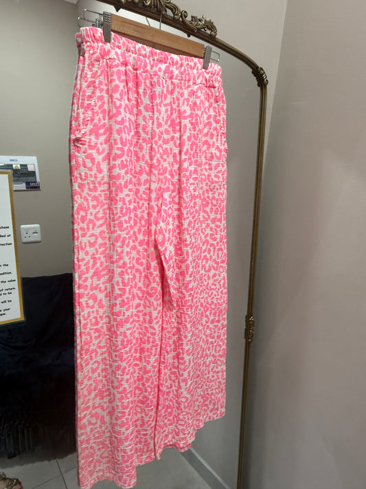 Wild Pink Leopard Pants