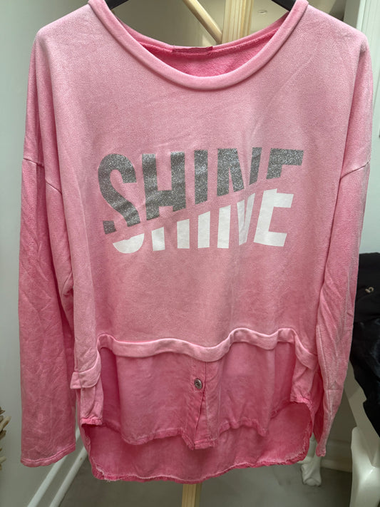 Shine blouse Pink