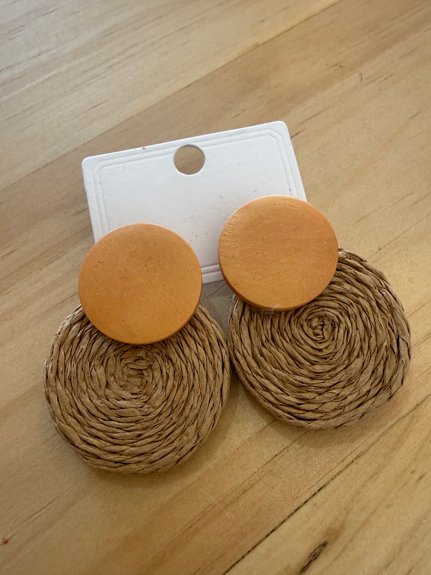 Button Earrings Dark