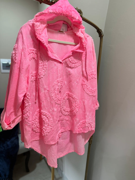 Ruffled Blouse Pink