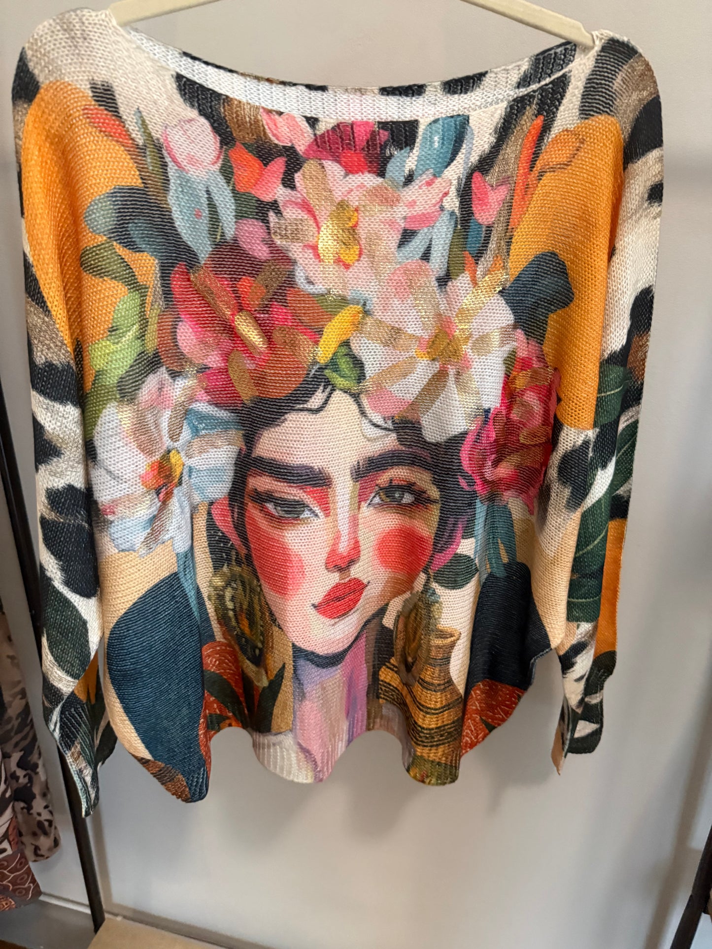 Crown Of Flowers Knitted Blouse