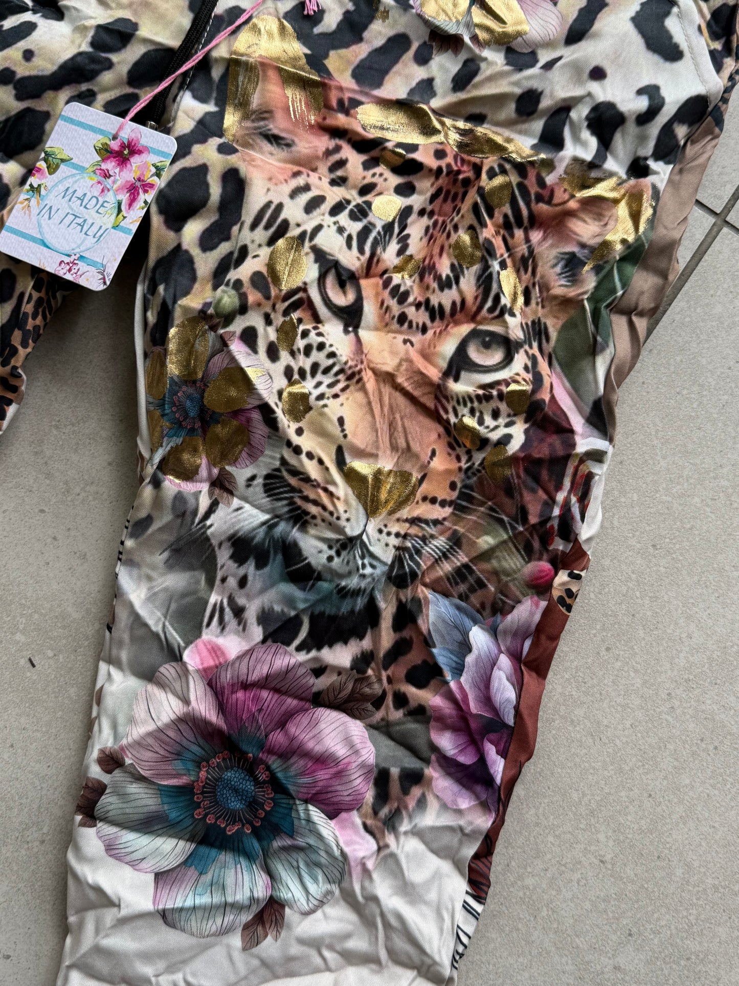 Nude Tribal Leopard Pants