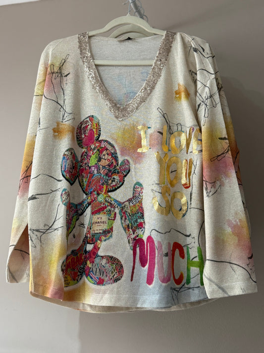 Rainbow Sequin Minnie Blouse