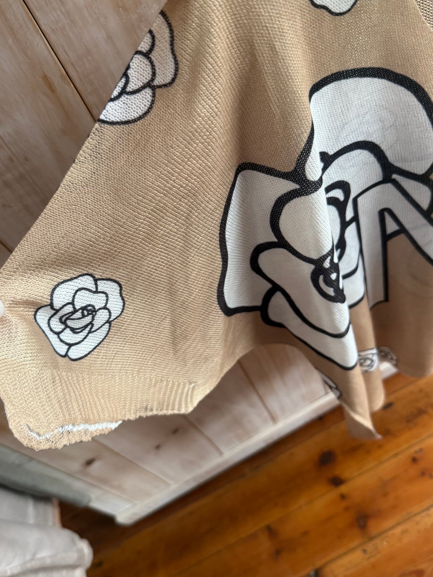 Chanel Flower Blouse Nude