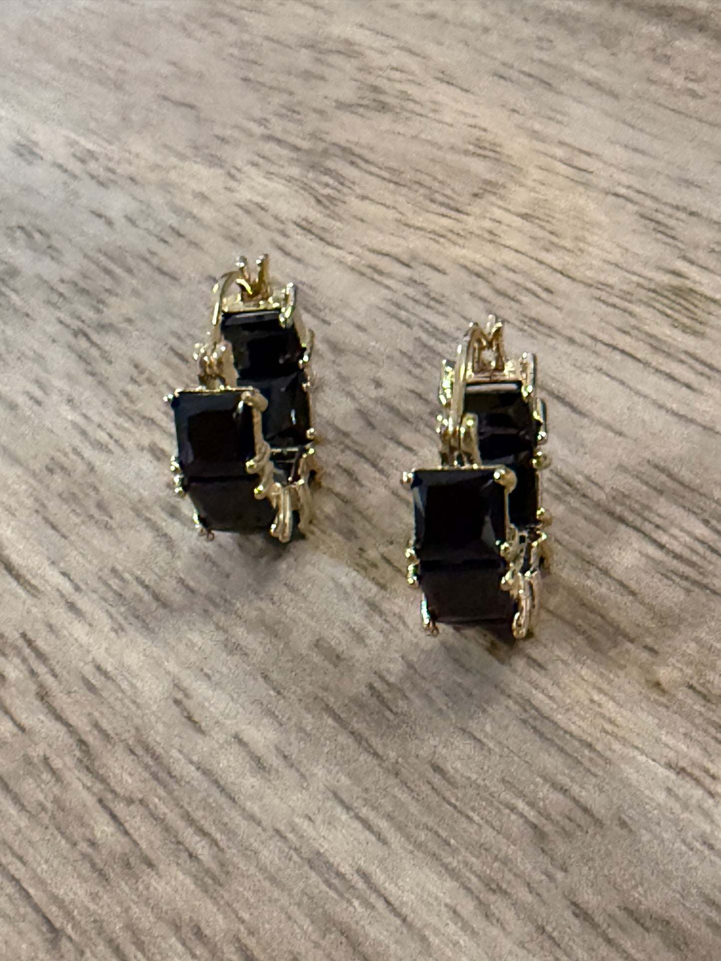 Black CZ Hoops 2