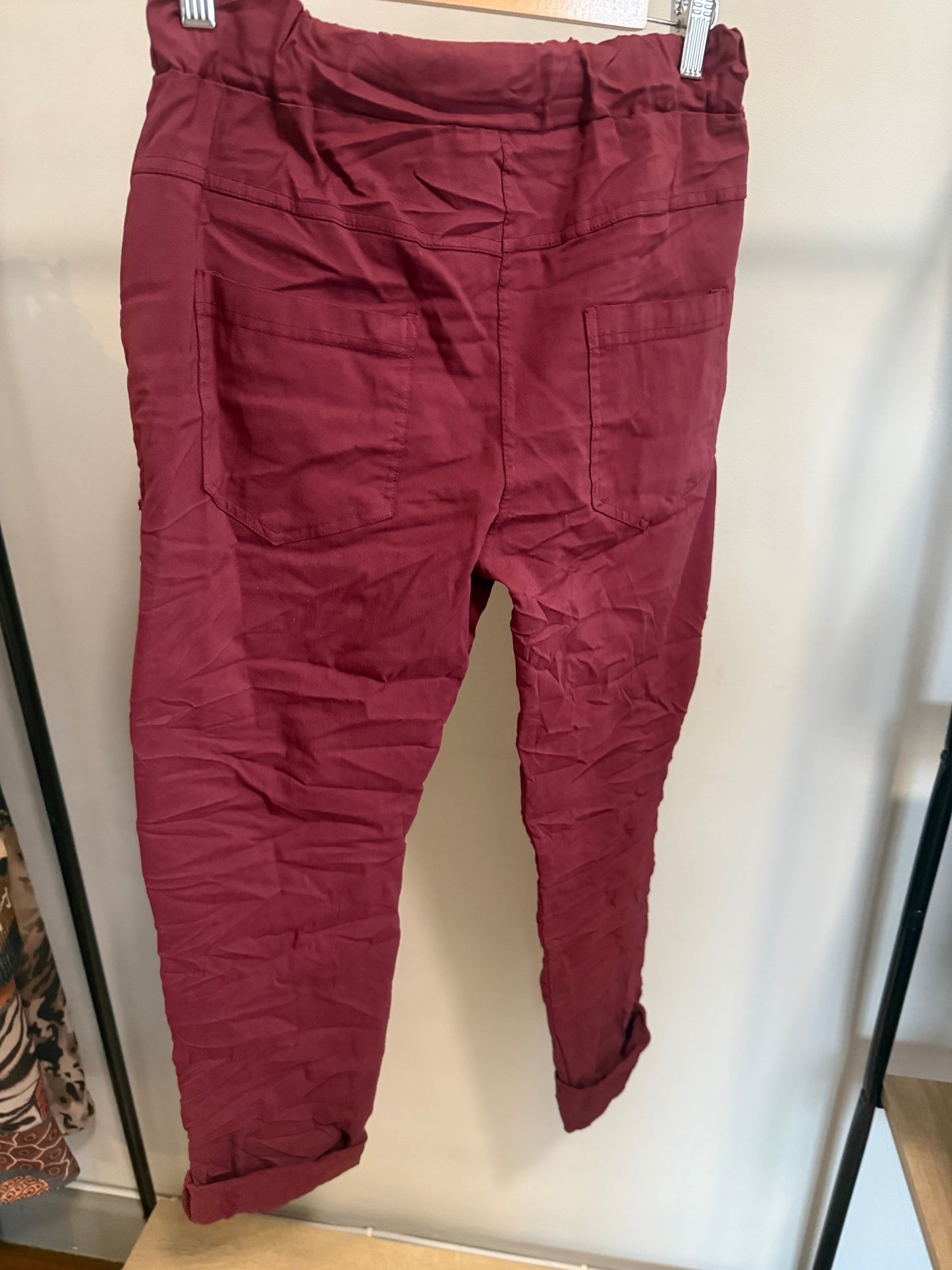 Lightning Pants Burgundy