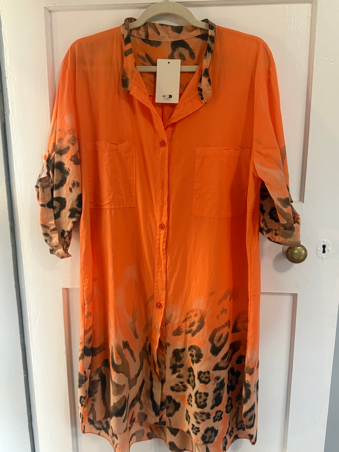Leopard Dress/Blouse Orange