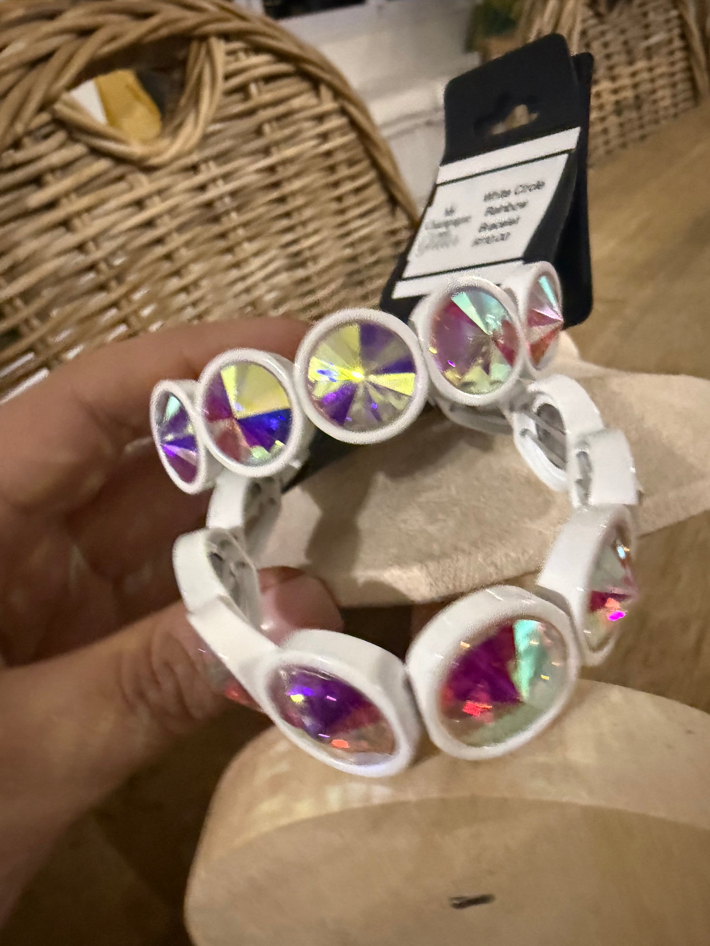 White Circle Rainbow Bracelet
