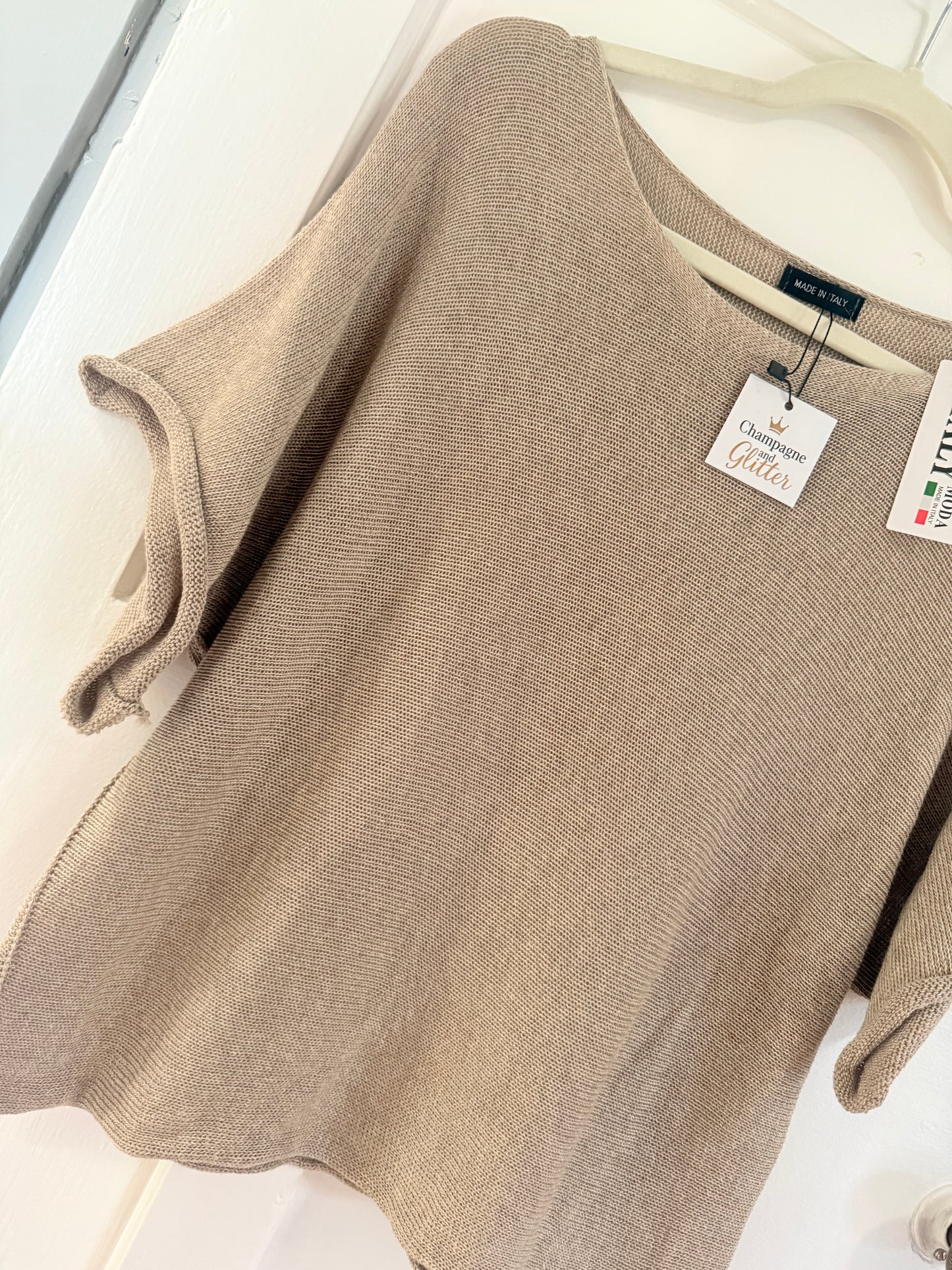 Taupe Light Knitted Blouse