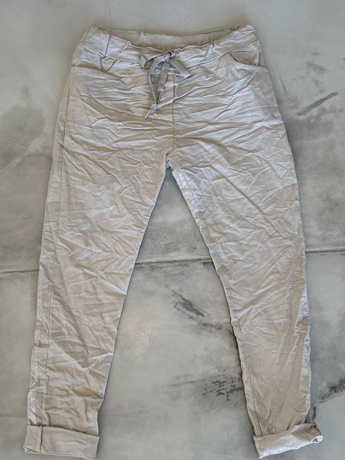 Metalic Pant Nude