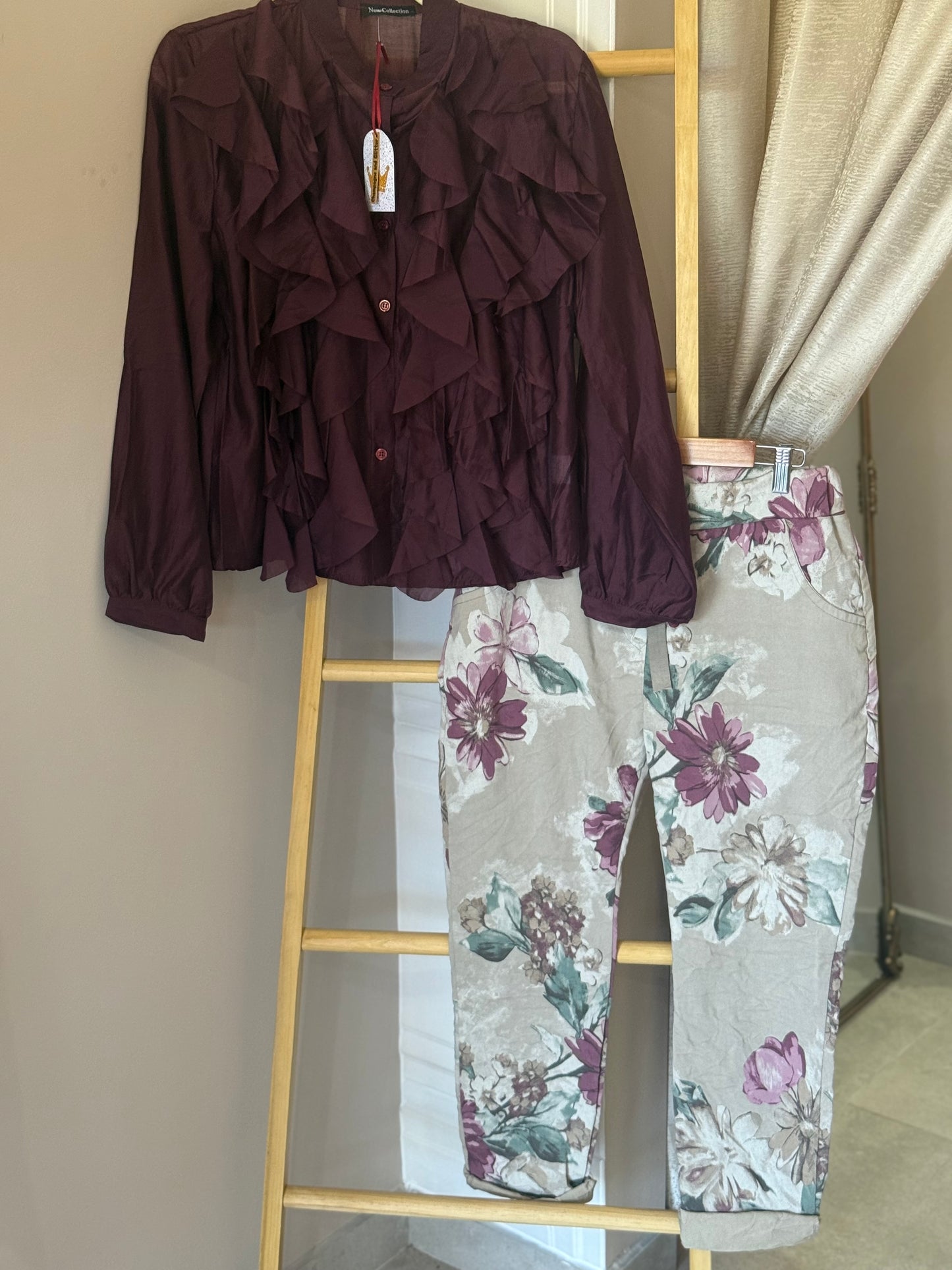 Twirly Blouse Wine