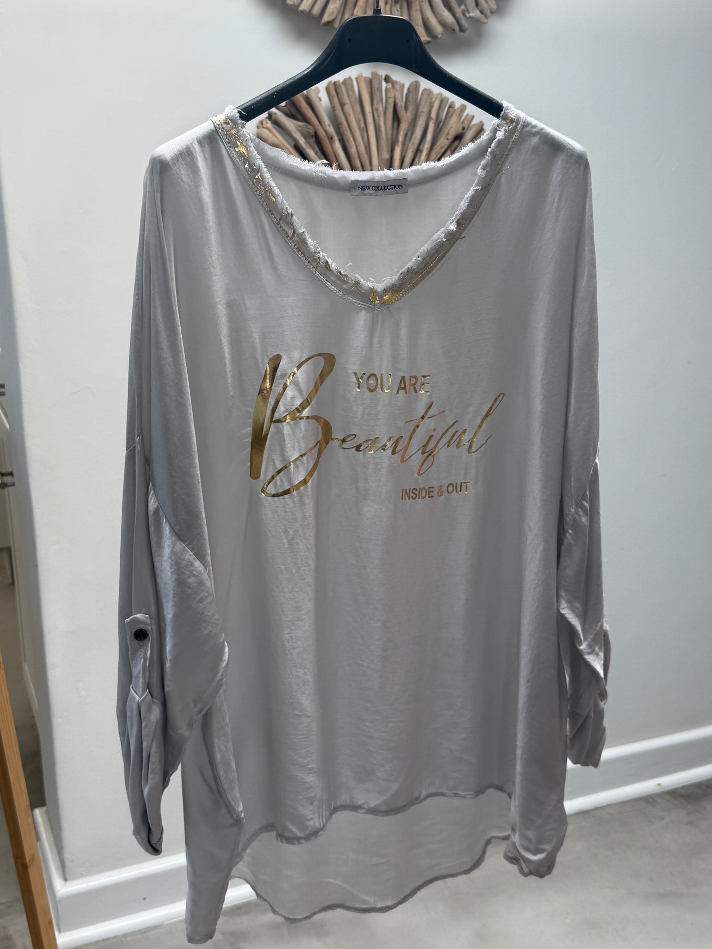 Believe Blouse Dove Grey