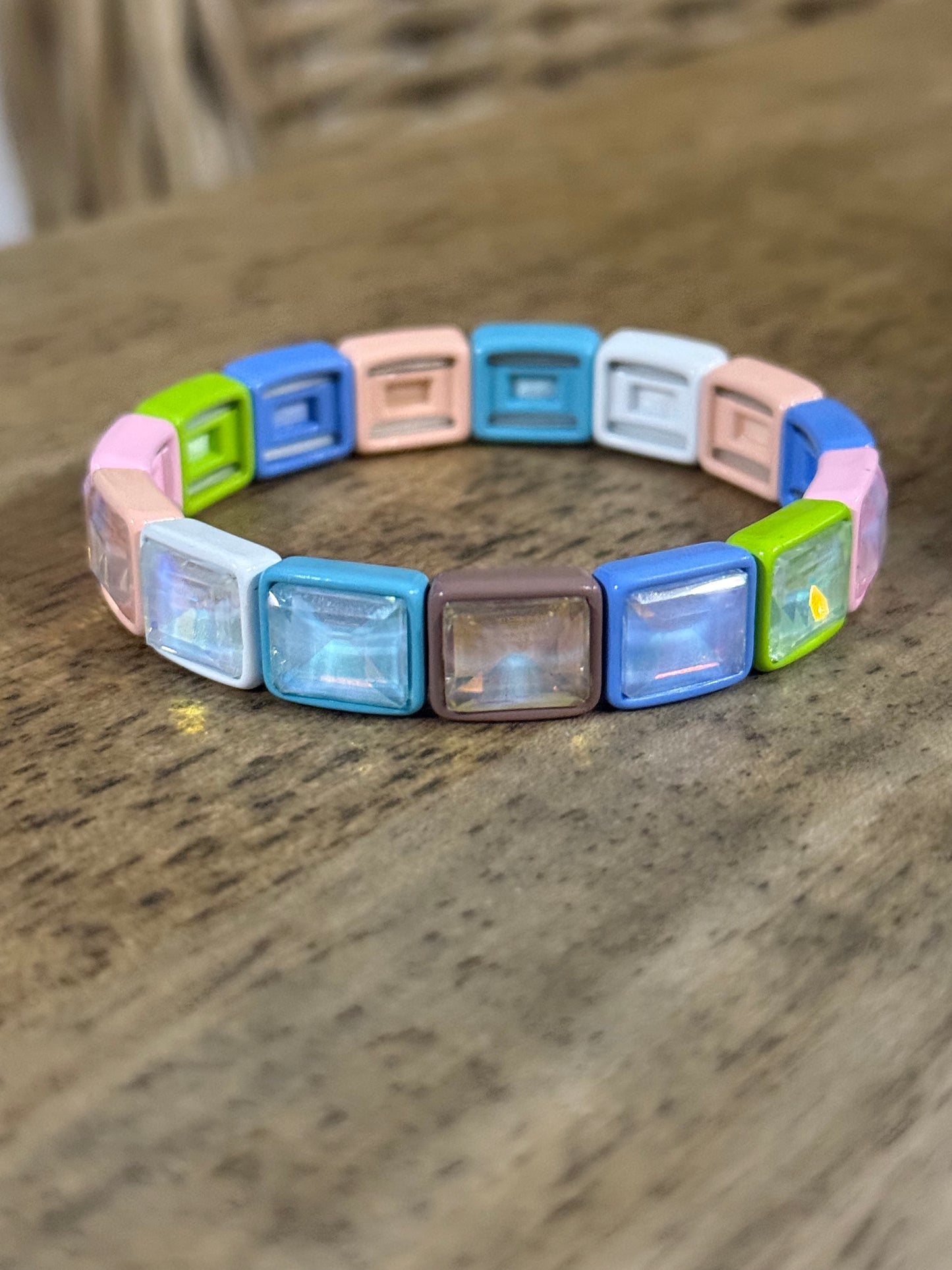 Bling Square Pastel Bracelet