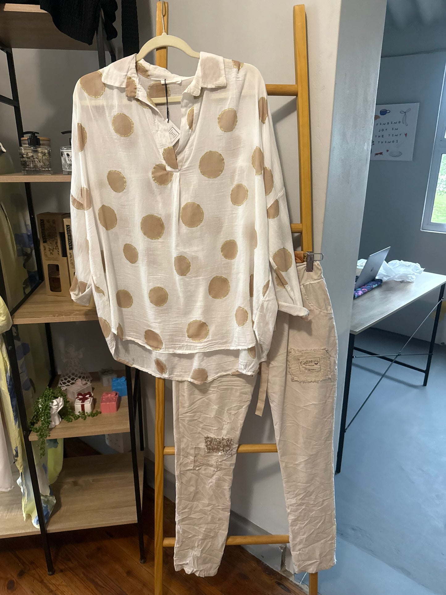 Dolly Cotton Blouse Nude