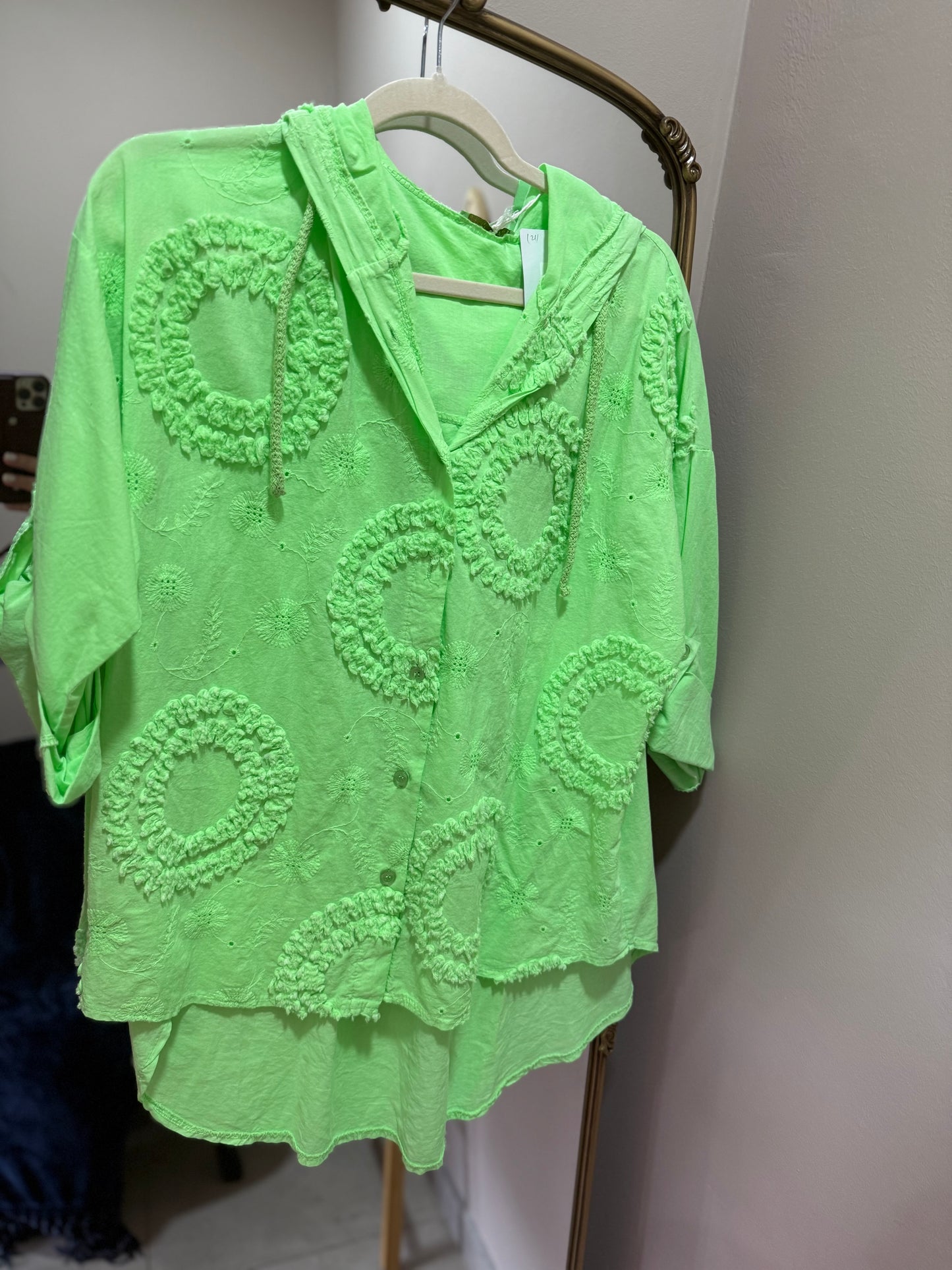 Ruffled Blouse Green