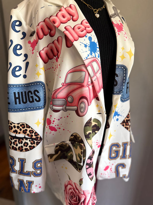 Tatum Blazer Camo Hearts