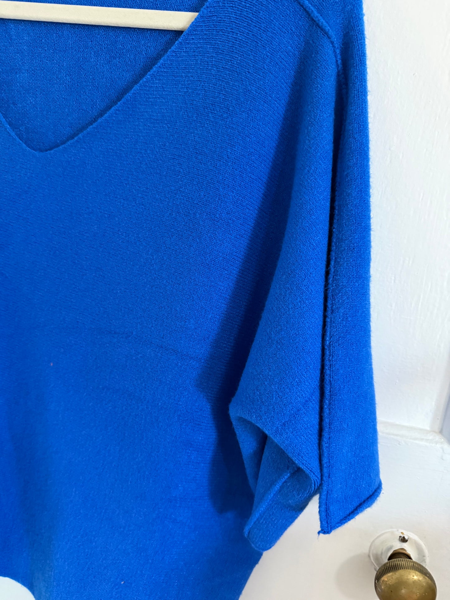 Renata Knitted Blouse Cobalt