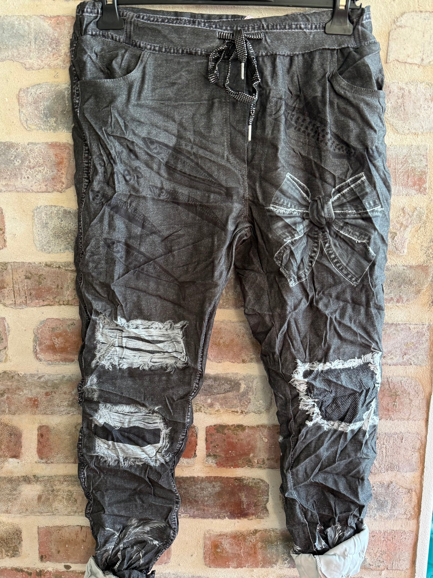 Black Bow Pants