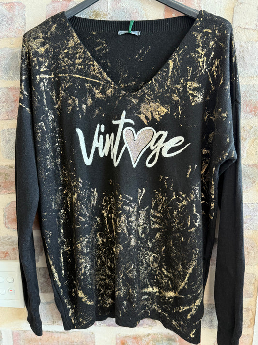 Vintage Knit Black