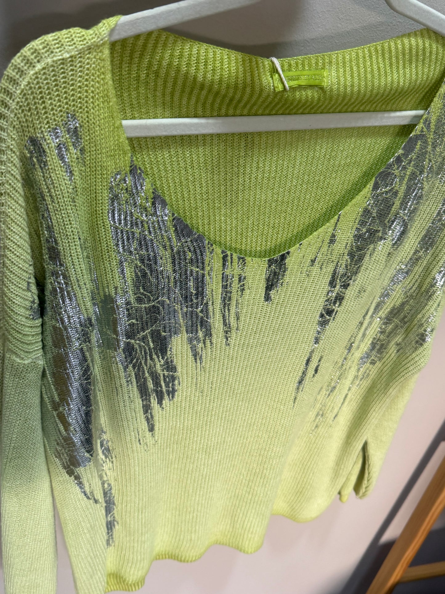 Foiled Knit Lime
