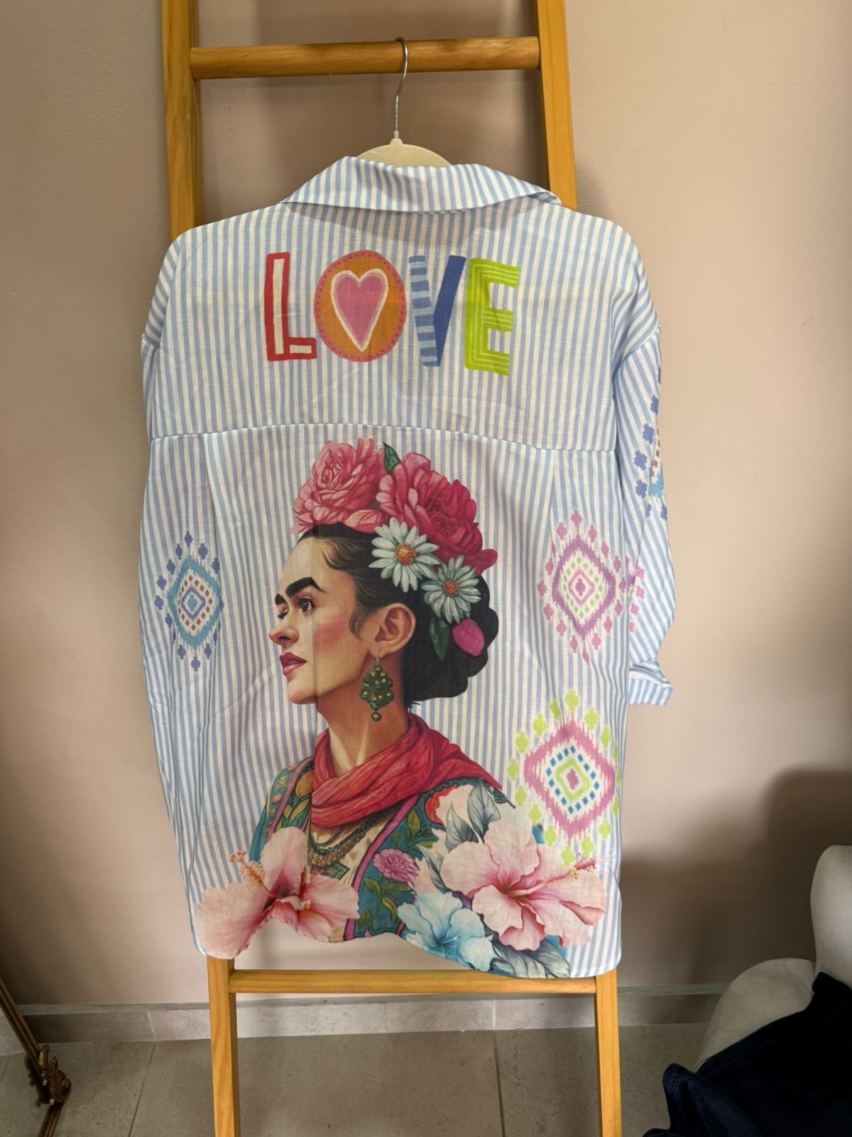 Denim Floral Love Blouse