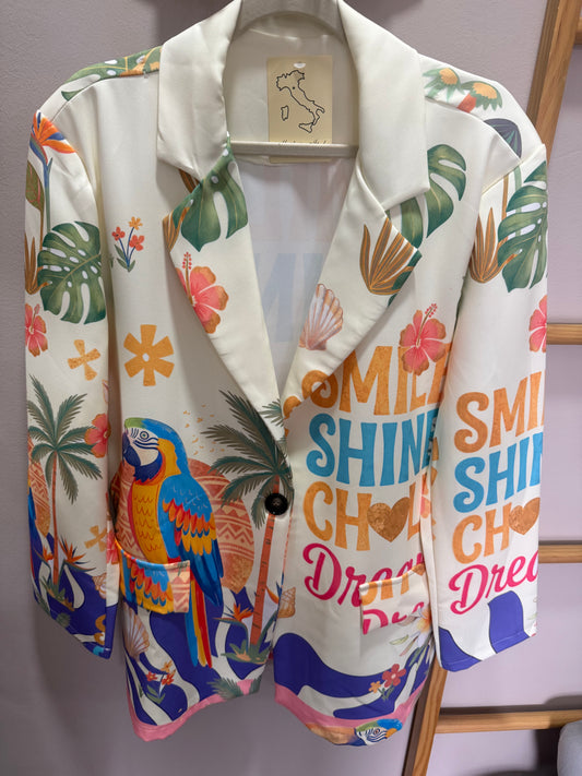 Tatum Satin Jacket_Paradise