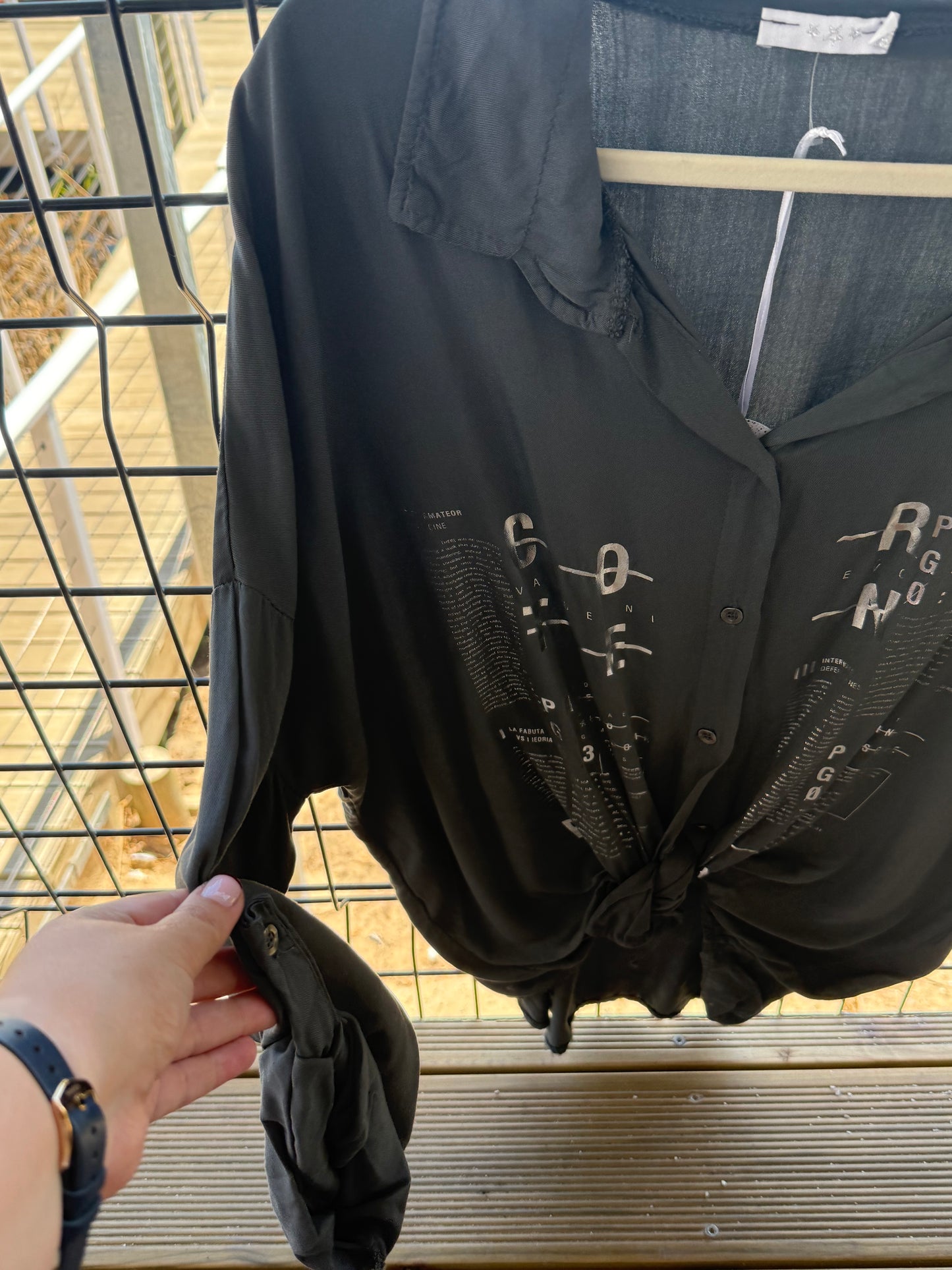 Graffiti Blouse Grey