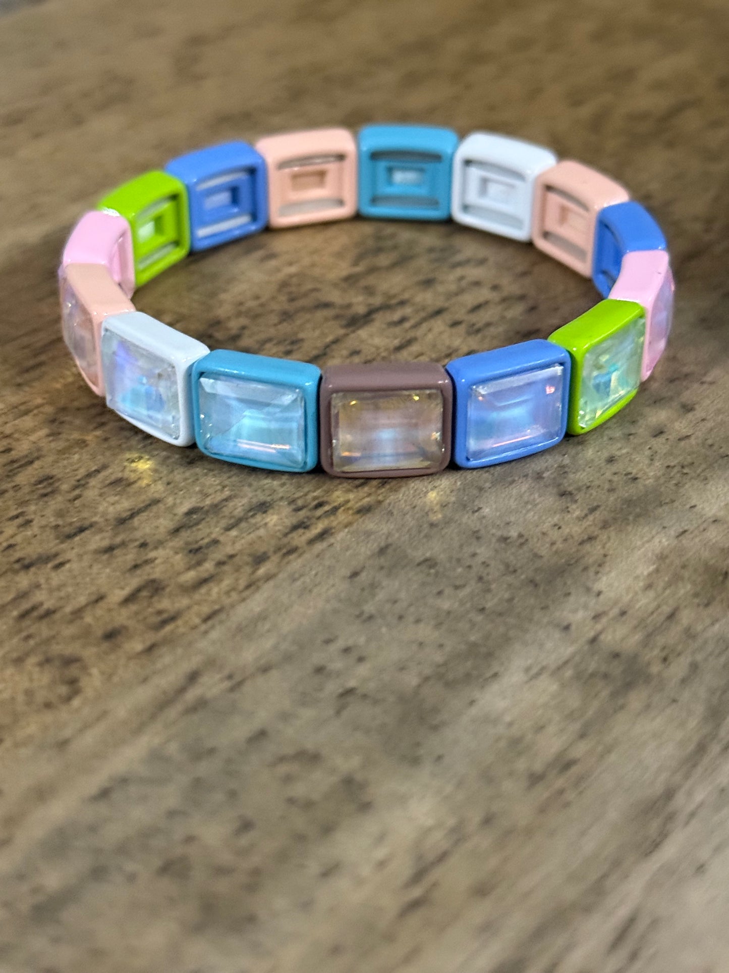 Bling Square Pastel Bracelet