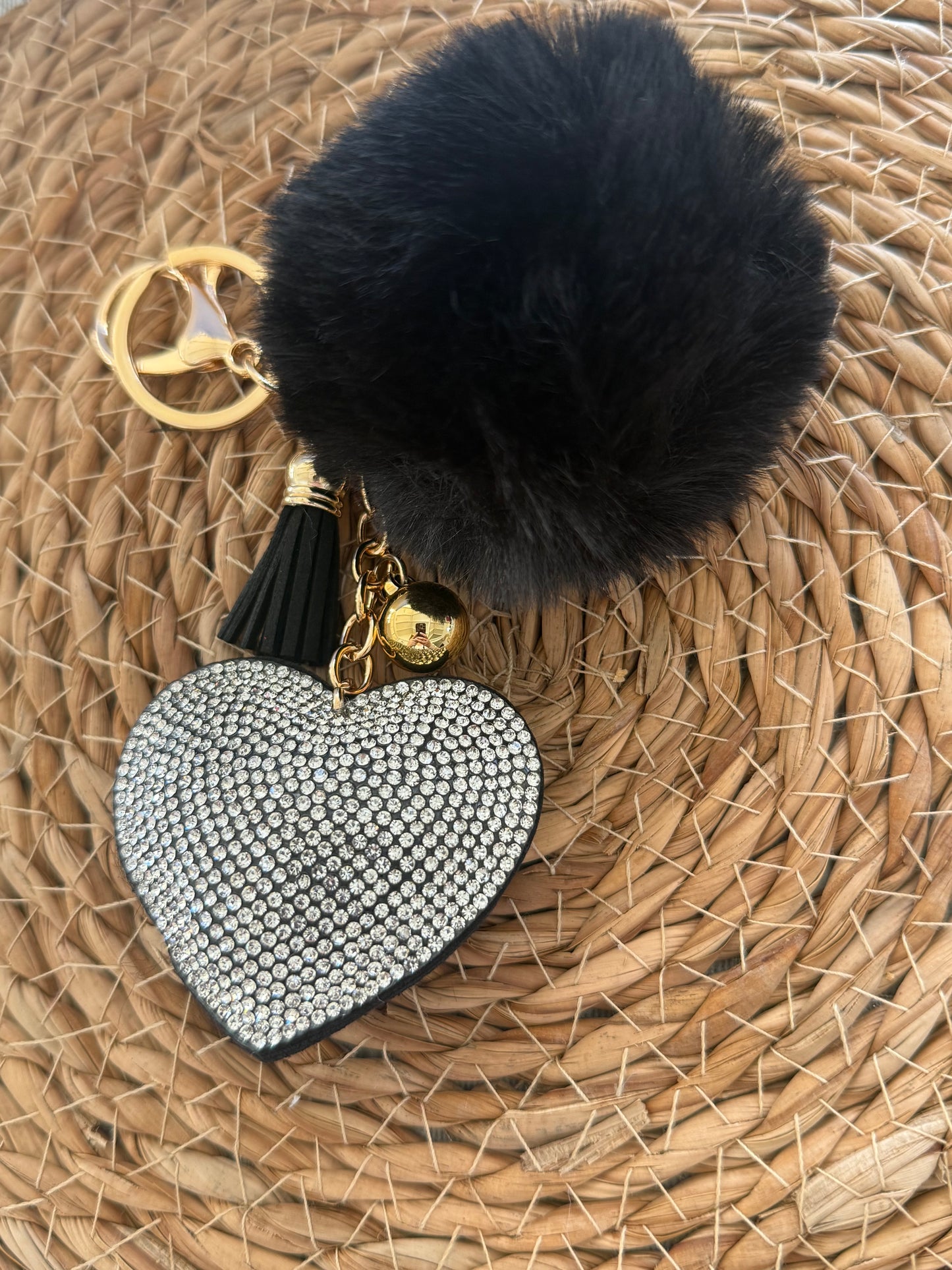 Heart KeyChain Black