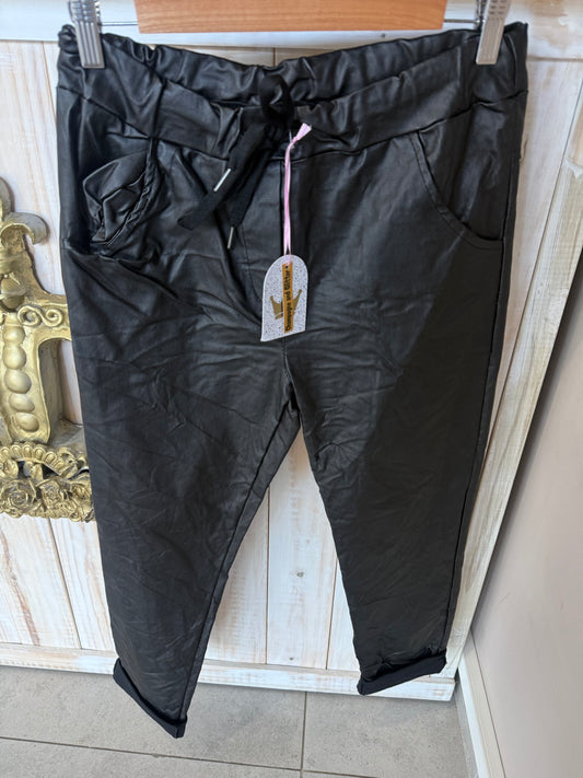Pleather look Black