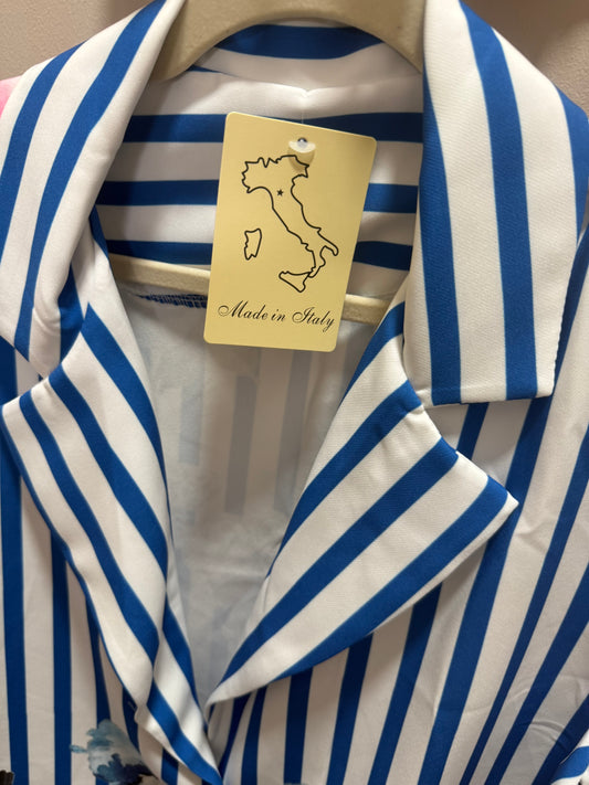 Tatum Satin Jacket_Striped Blooms