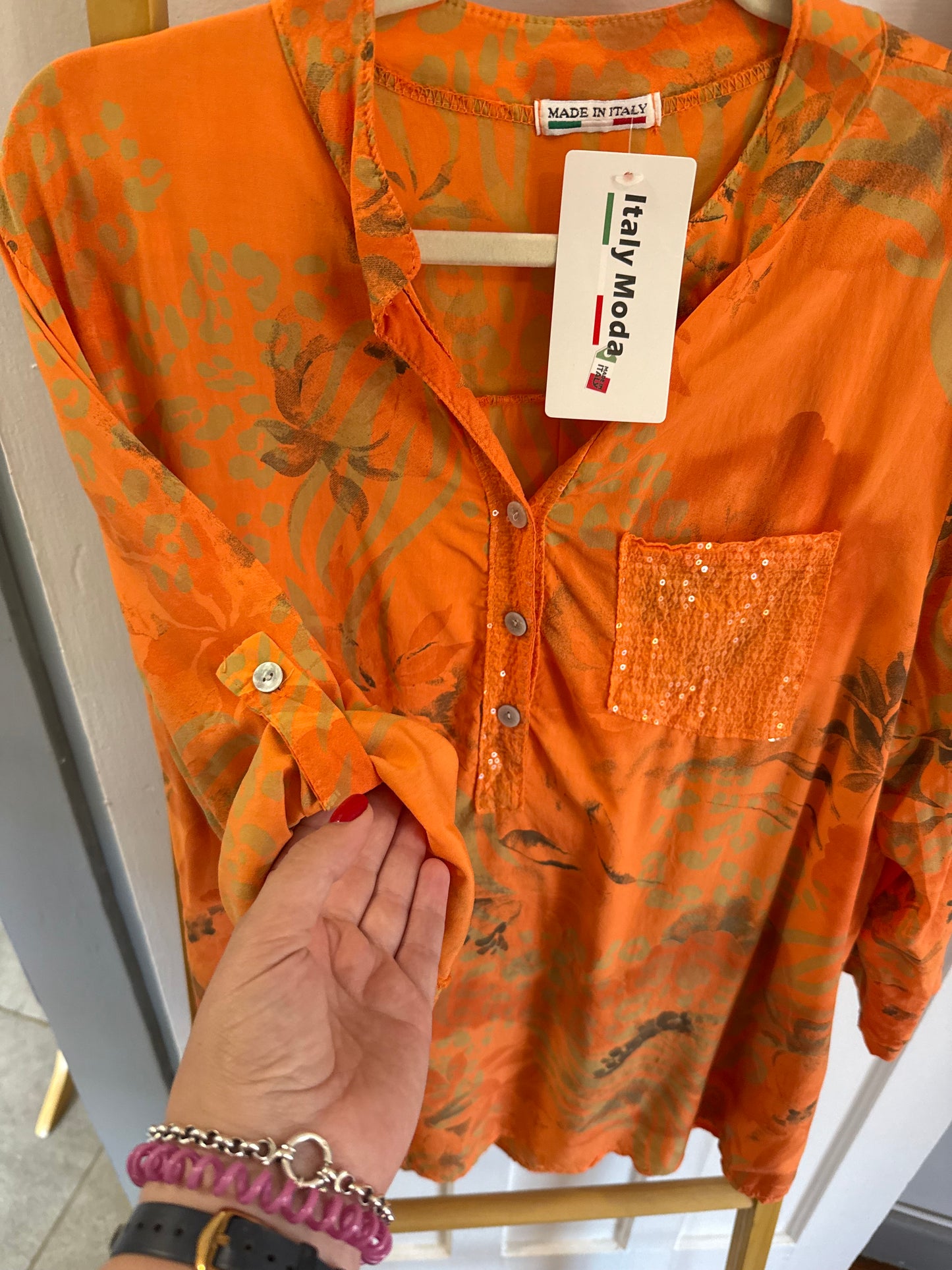 Forest Sequin Blouse