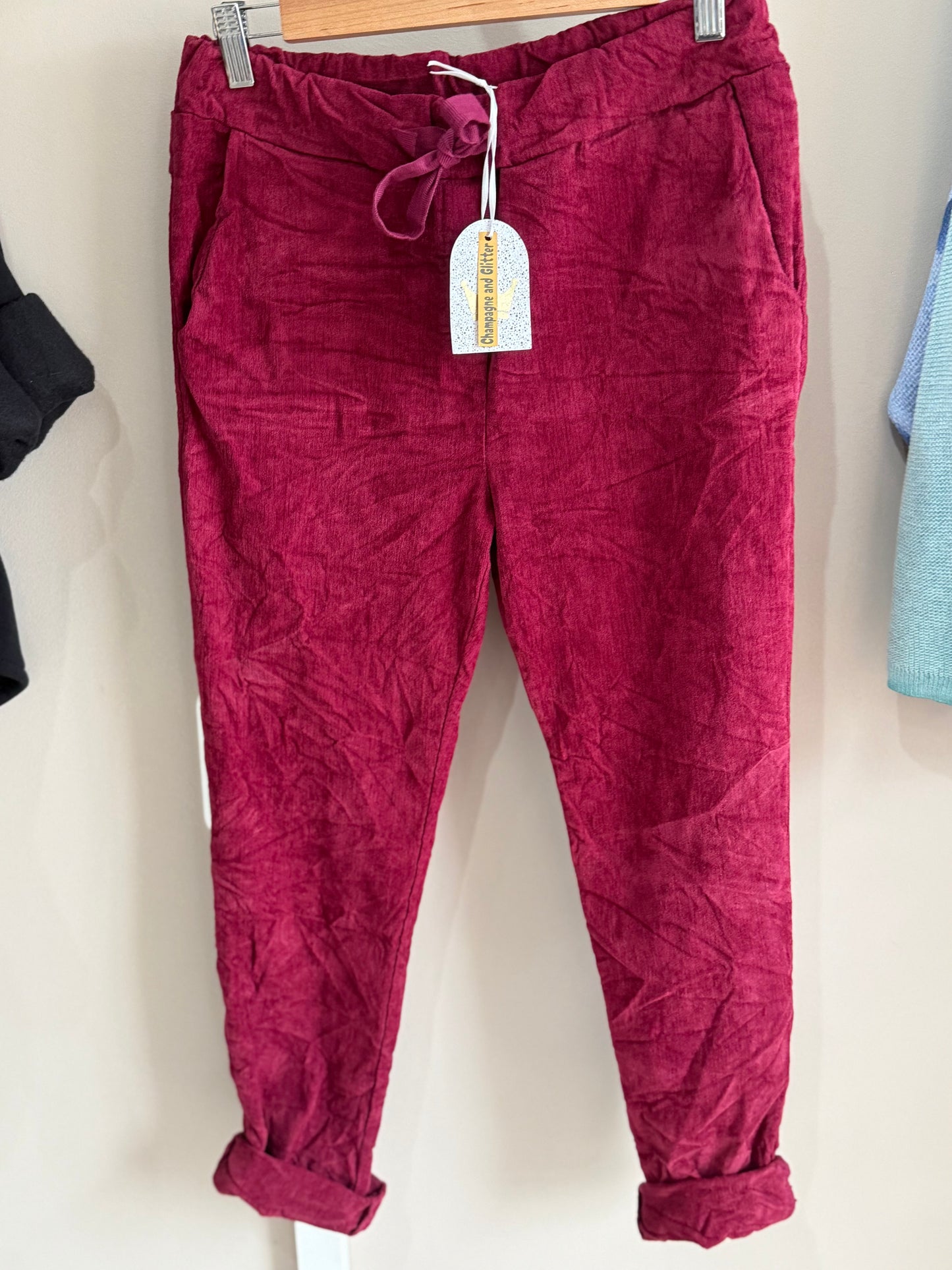 Raven Courduroy Pants Maroon