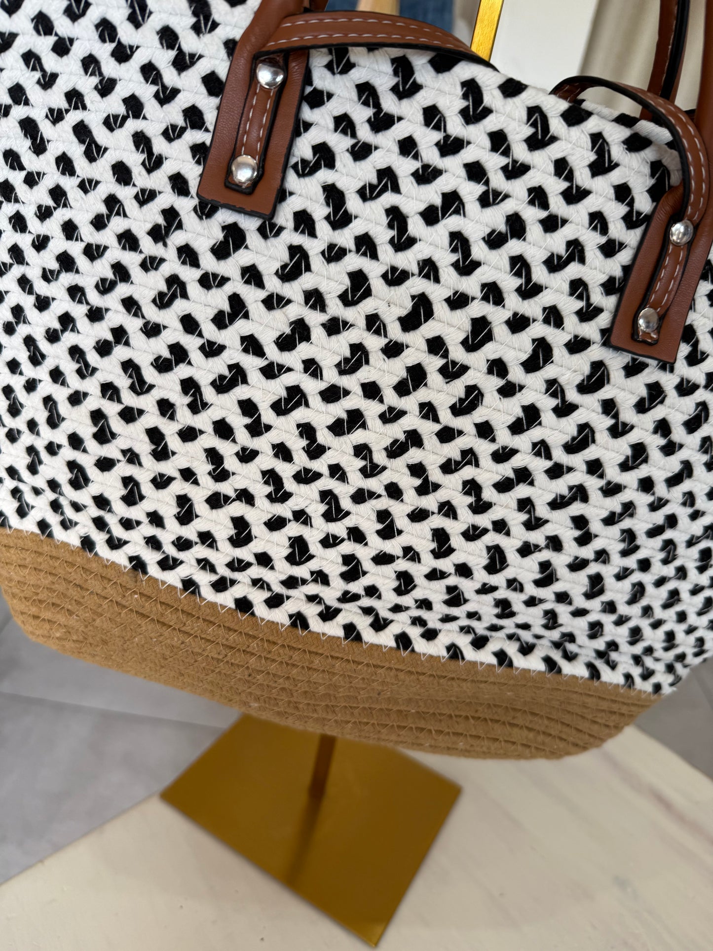 Waffle Black Bag