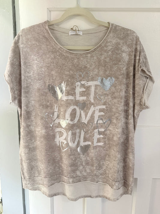 Let Love Rule Taupe
