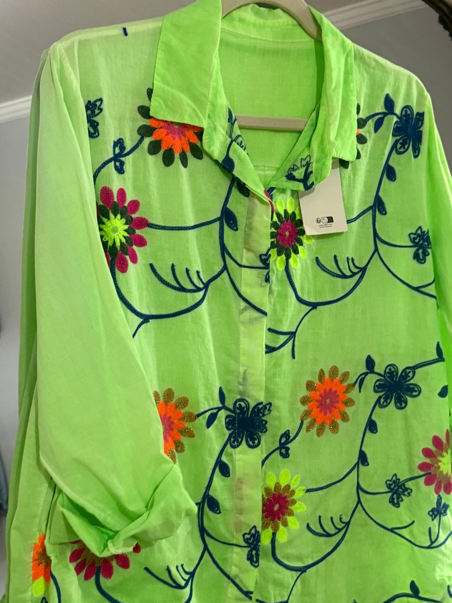 Neon Dreams Blouse Green